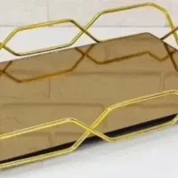 سینی کف آینه ای طلایی