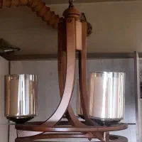 ست لوستر چوبی