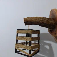 دیوار کوب چوبی