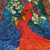 رودیواری آنتیک مخمل بسیار قدیمی خاص کمیاب