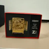 فندک زیپو اژدها آب طلا کاری شده Zippo