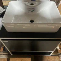 روشویی مشکی PVC بهمراه سنگ چینی