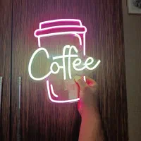 چراغ نئون طرح قهوه