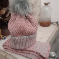 ست شال و کلاه دست باف