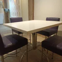 میز و صندلی ۴ نفره استیل