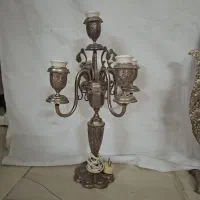 شمعدان برنجی قلمکار قدیمی