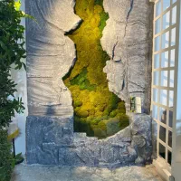 دیزاین دیوار با چمن طبیعی