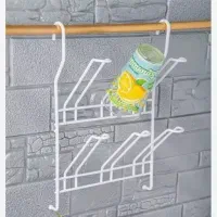 آویز لیوان روکش دار  استیل و طلایی6عددی