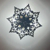 دو عدد لوستر سقفی چهار شعله آنتیک