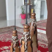 لوستر. چوبی . آویز|لوستر و چراغ آویز|محمدشهر, همایون ویلا|دیوار