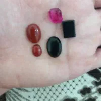 عقیق یمنی سرخ ،نگین یاقوت رز، عقیق سیاه یمنی