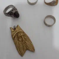 دو عدد انگشتر جنس معمولی حلقه و جاکلیدی دست ساز|جواهرات|گرگان, |دیوار