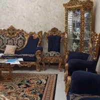 مبل استیل نه نفره همراه میز ناهار خوری