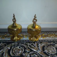 دو عدد قندون مجلسی طلایی