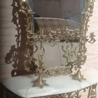 اینه شمعدان برنز سالم