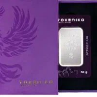 شمش نقره توکنیکو سوئیسی ۵۰ گرمی
