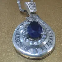 گردنبند نقره زنانه با آویز اشکی نگین‌دار|جواهرات|تهران, بهاران|دیوار