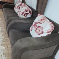 مبل قهوه ای شیک سالم ومحکم ۷نفره|مبلمان خانگی و میز عسلی|سیاهکل, |دیوار