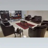 مبلمان اداری .ست چرمی پایه د|دفتر کار|دورود, |دیوار