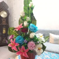 دوتا دسته گل بسیار زیبا  کاملا نو|گل مصنوعی|بجنورد, |دیوار