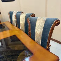 مبل سلطنتی ۸ نفره همراه با میز نهارخوری ۸ نفره|مبلمان خانگی و میز عسلی|اصفهان, باغ دریاچه|دیوار