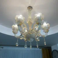 لوستر شش شاخه شیشه ای