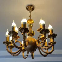 دو عدد لوستر آب طلا برنددار