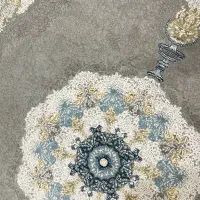 فرش طرح ناز گل با گلیم طرح اسراف