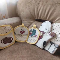 سرویس آشپزخانه ۱۵ تکه|سفره، حوله، دستمال آشپزخانه|تبریز, |دیوار