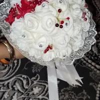 دسته گل مصنوعی برای عروس و دسته گل سبدی