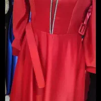 لباس قرمز ساتن