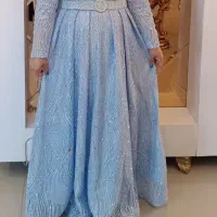 لباس مجلسی ابی اسمانی