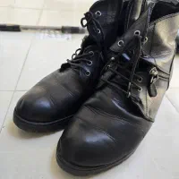 بوت مشکی زنانه چرم طبیعی