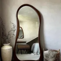 آینه قدی چوبی دفرمه طرح برکه سایز بزرگ
