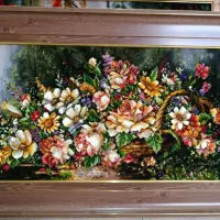 تابلو فرش دستبافت گل/کار درجه یک/نقد و اقساط