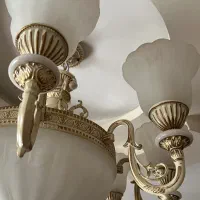 دو عدد لوستر هشت شاخه و شش شاخه و دیوار کوب|لوستر و چراغ آویز|رشت, امین الضرب|دیوار