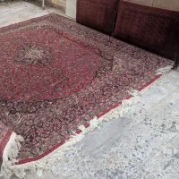فرش دست بافت ۱۲ متری با یک جفت پشتی دست بافت