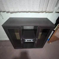 کمد چوبی با درب شیشه ای|جاکفشی، کمد، دراور|شاهین‌شهر, مخابرات (شهید بهشتی)|دیوار