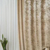 والان پرده مخمل پتینه کرم طلایی|پرده، رانر، رومیزی|تهران, صادقیه|دیوار