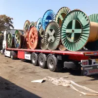 قرقره فلزی چوبی کابل