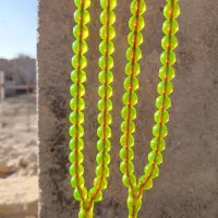 تسبیح سندلوس گری فسفری ۵۵گرم تراش گرد شمش کهنه