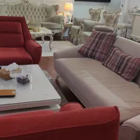 مبل راحتی نیم ست جلو تلویزیون همراه میز با شیشه|مبلمان خانگی و میز عسلی|بندر ماهشهر, |دیوار