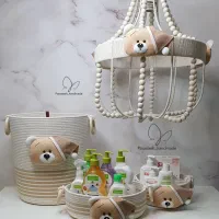 ست قیطان دوزی شده همراه با لوستر|اسباب و اثاث بچه|مشهد, شهید رضوی|دیوار