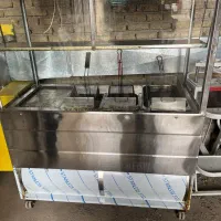 سرخ کن سه لگن و صفحه و گرمکن