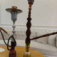 قلیان برنجی تبریزی چوبی