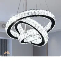 لوسترمدرن کریستالی سقفی باریموت سایز۱۵۳۰۵۰سانتیمتر|لوستر و چراغ آویز|میاندوآب, |دیوار