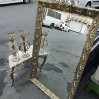 آیینه شمعدان و کنسول برنجی درحد