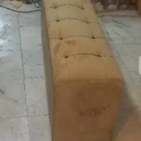پاف سه نفره زرد طلایی