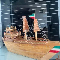 کشتی چوبی چراغ دار|مجسمه، تندیس، ماکت|کوهپایه, |دیوار