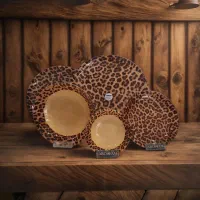 سرویس غذا خوری ارکوپال بلور طرح پلنگی